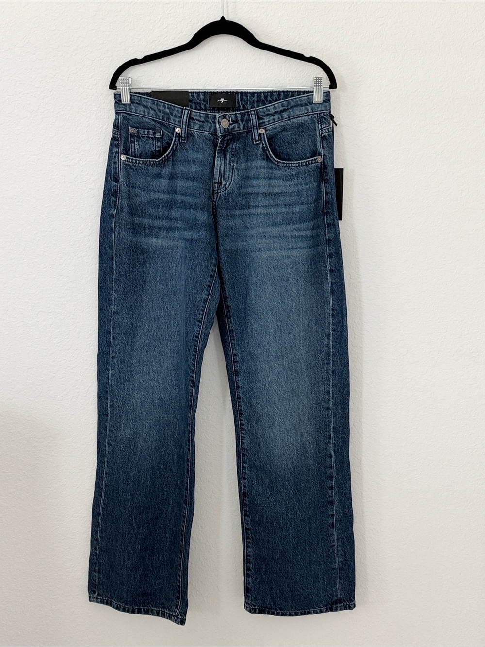 7 For All Mankind Women’s Low Straight Jeans 29 NWT 100% Cotton